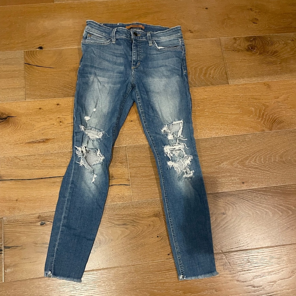 Joe’s jeans size 28 and Olive and Oak shoulder cutout  sweater